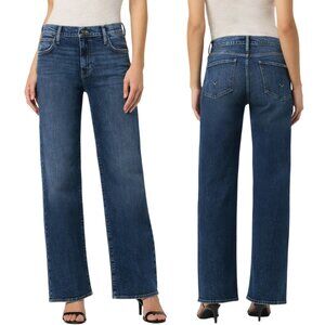 Hudson Rosalie High Rise Wide Leg Ankle Denim Jeans Women's 34 Dark Wash NWT